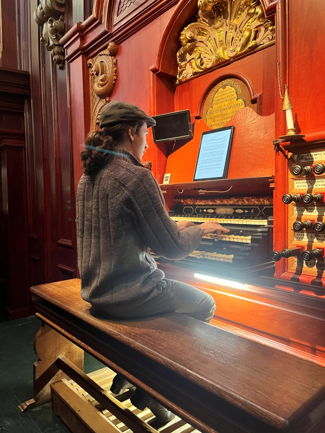 Victor Sandberg playing a historic pipe organ